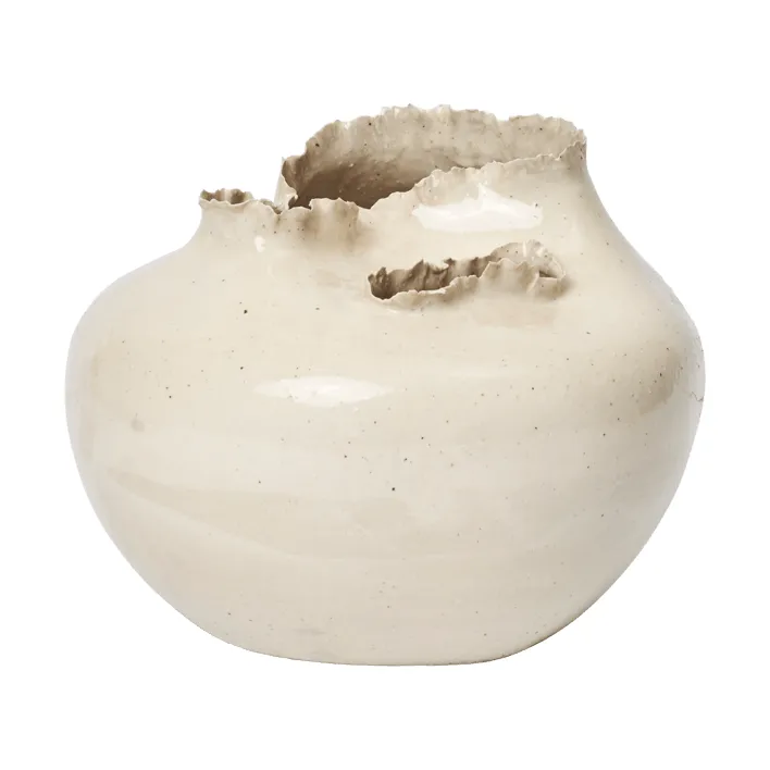 Ferm Living Tereo maljakko Off-white speckle, 18 cm