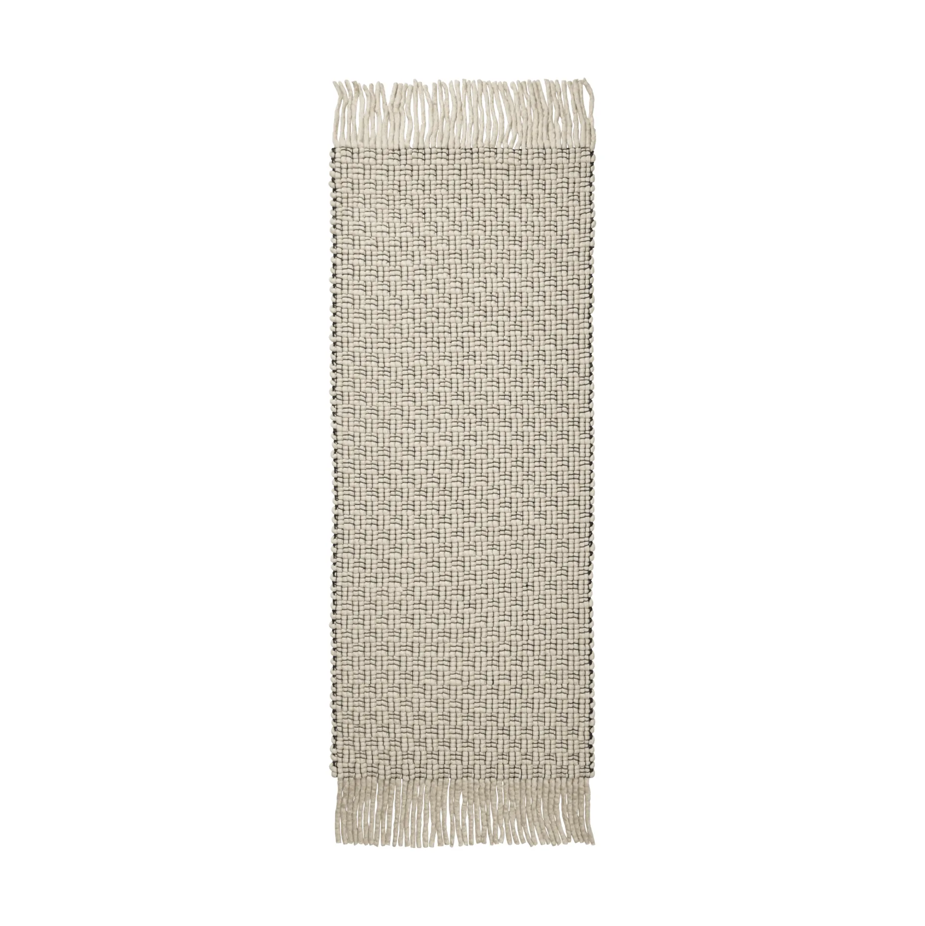 Ferm Living Udo matto Off-white-black, 80x200 cm
