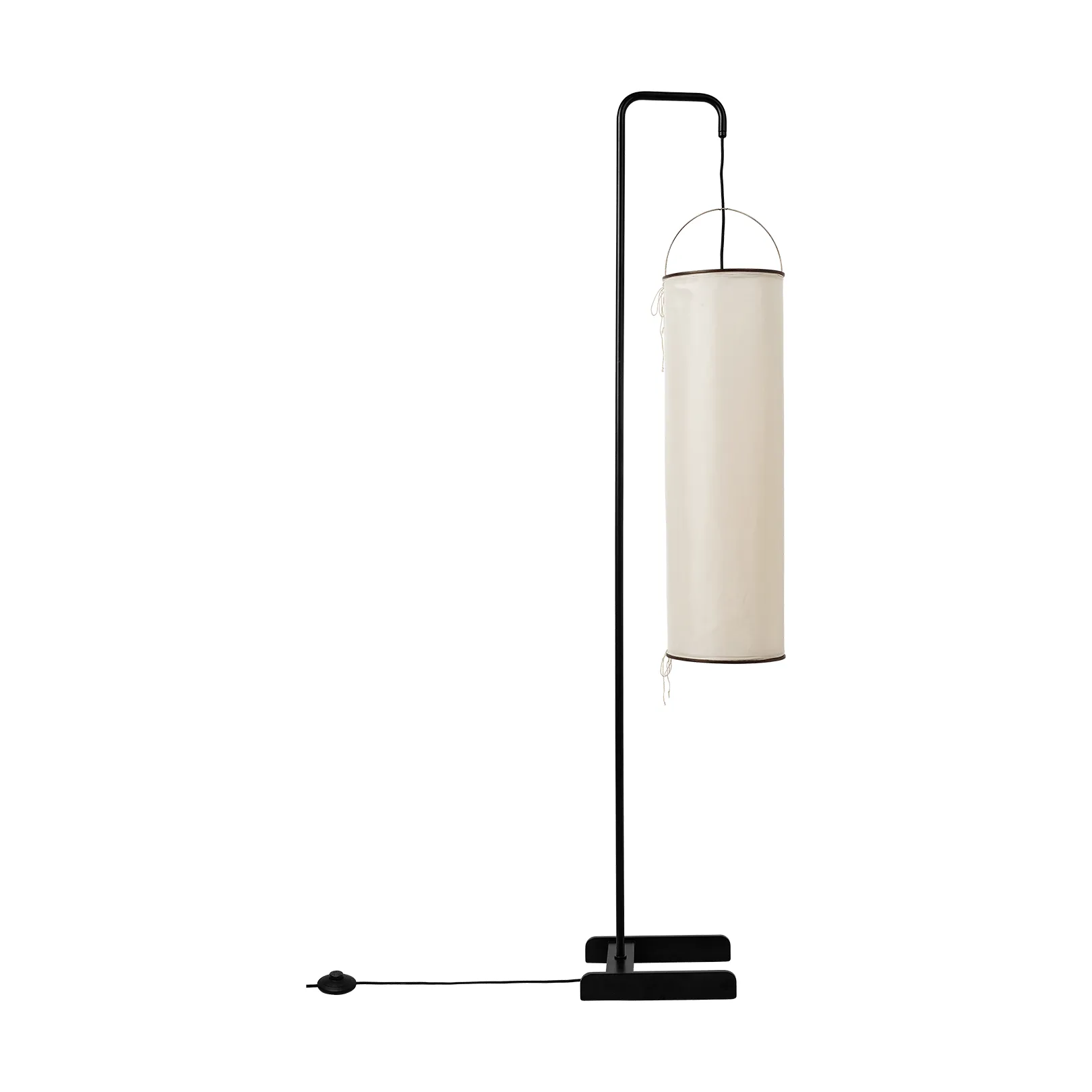 GUBI Silk Lantern lattiavalaisin Natural white silk-semi matt musta, 163 cm