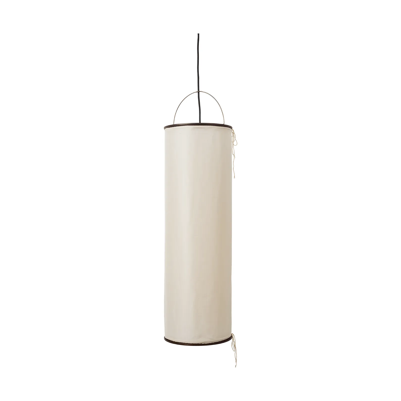 GUBI Silk Lantern riippuvalaisin Natural white silk-semi matt musta