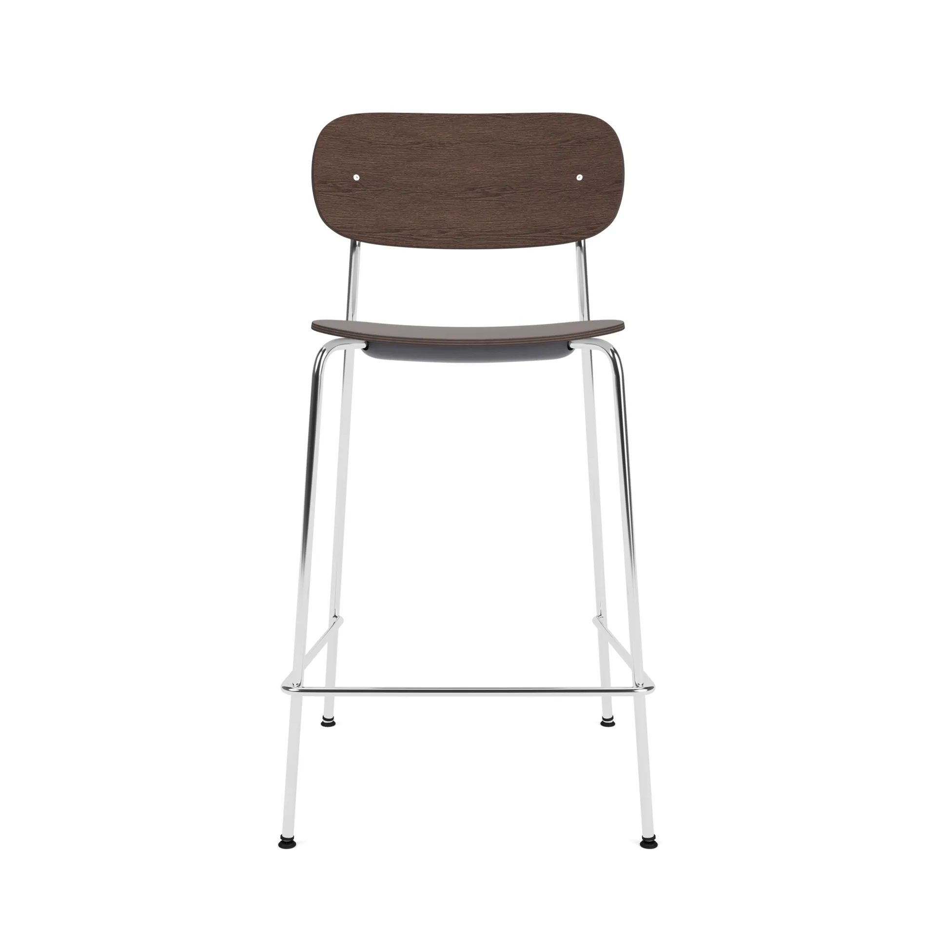 Audo Copenhagen Co Bar Chair baarituoli Tummaksi petsattu tammi-kromattu teräs, 65 cm