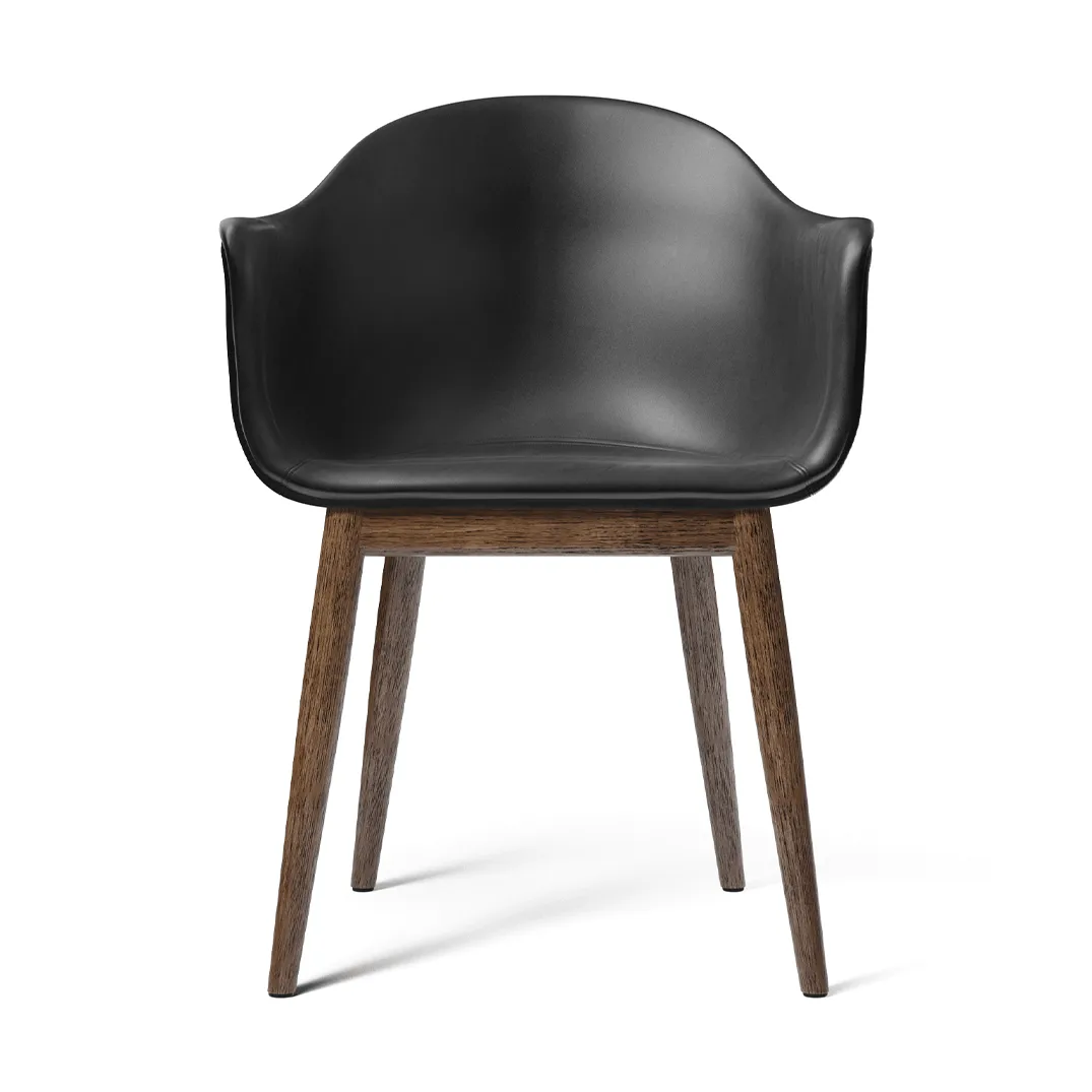 Audo Copenhagen Harbour Dining Chair -täysverhoiltu ruokatuoli Aida 0618-tummaksi petsattu tammi