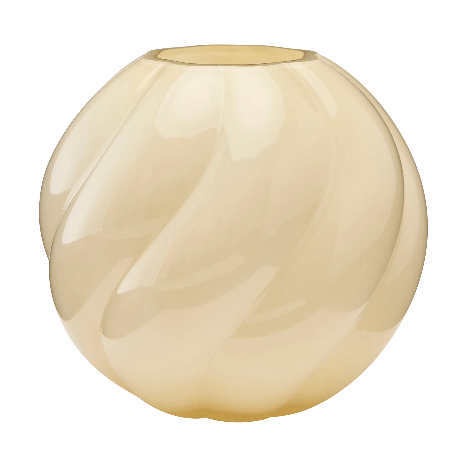 Cooee Design Twist ball maljakko 20 cm Butter yellow