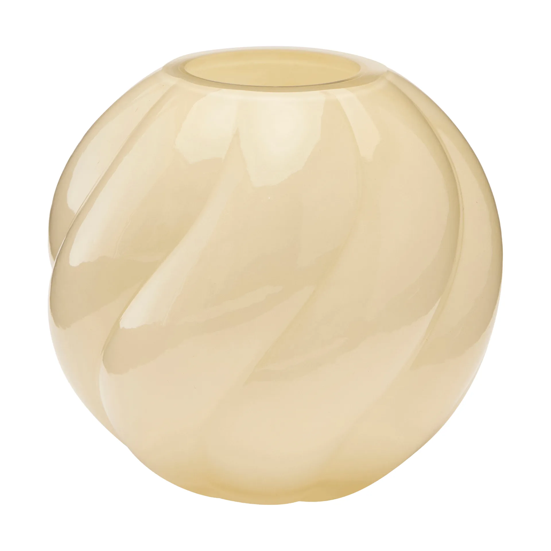 Cooee Design Twist ball vaasi 12 cm Butter yellow