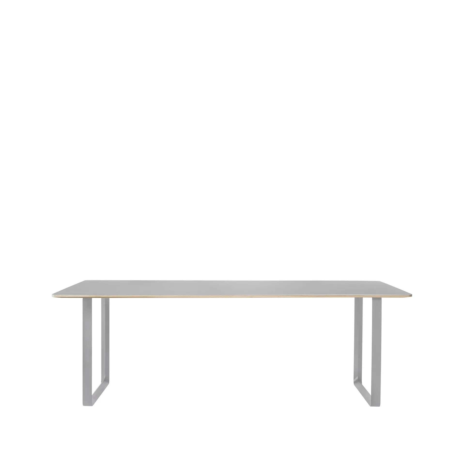 Muuto 70/70 ruokapöytä 225 x 90 cm Grey linoleum-Plywood-Grey