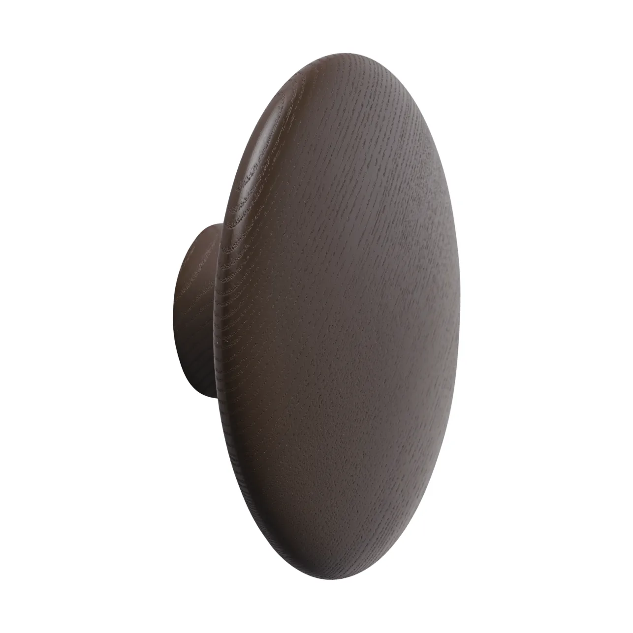Muuto Dots Wood vaatekoukku Ruskeanpunainen, Ø13 cm