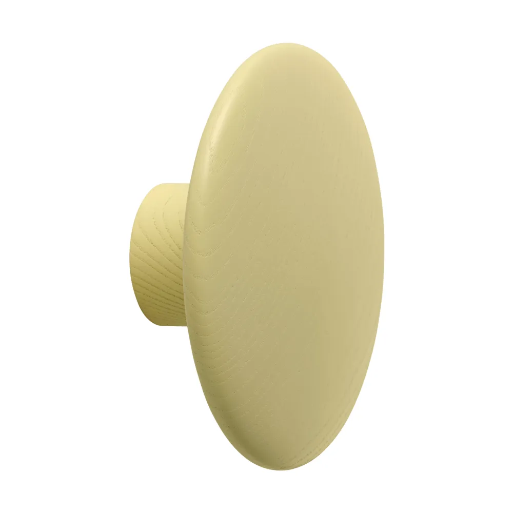 Muuto Dots Wood vaatekoukku Yellow-beige, Ø9 cm