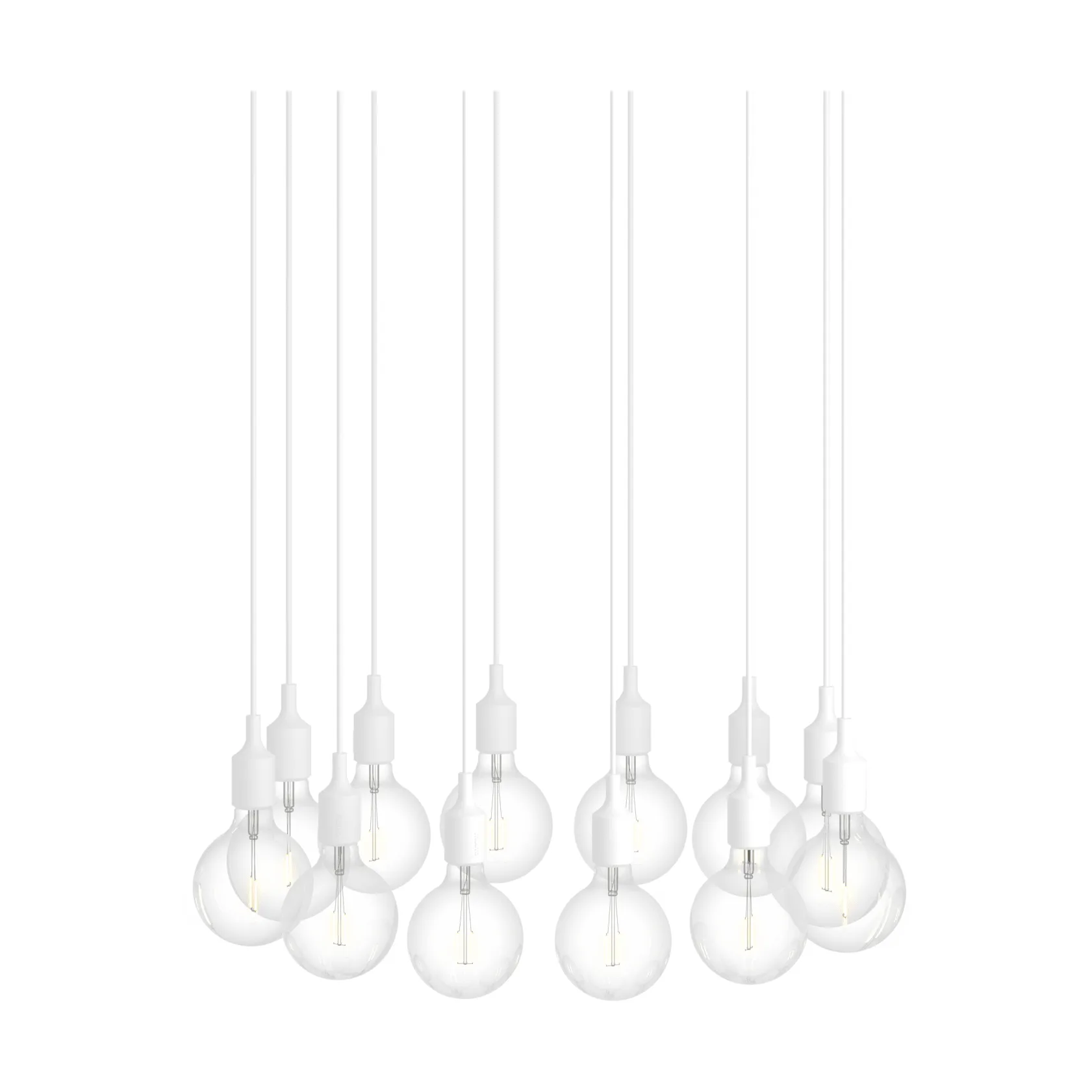 Muuto E27 Pendant Cluster 12 kattovalaisin Valkoinen