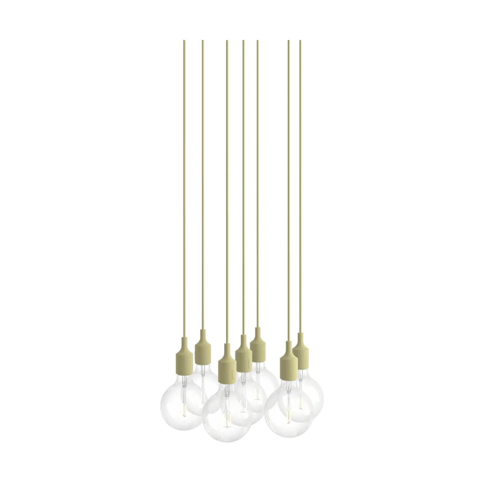 Muuto E27 Pendant Cluster 7 riippuvalaisin Beige green