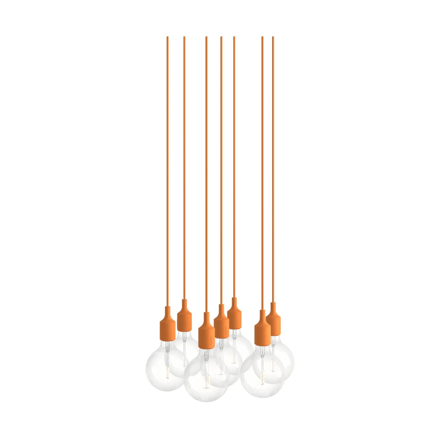 Muuto E27 Pendant Cluster 7 riippuvalaisin Vaaleanoranssi