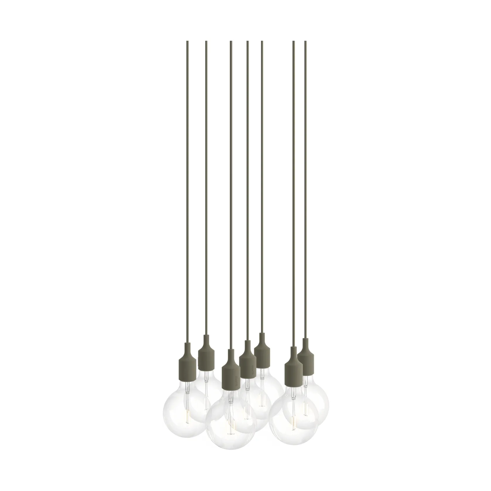 Muuto E27 Pendant Cluster 7 riippuvalaisin oliivi