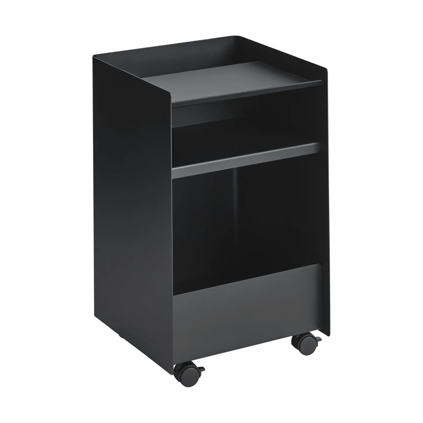 Muuto Folded Trolley rullavaunu avoin Black, 37,4x61,5x37,2 cm