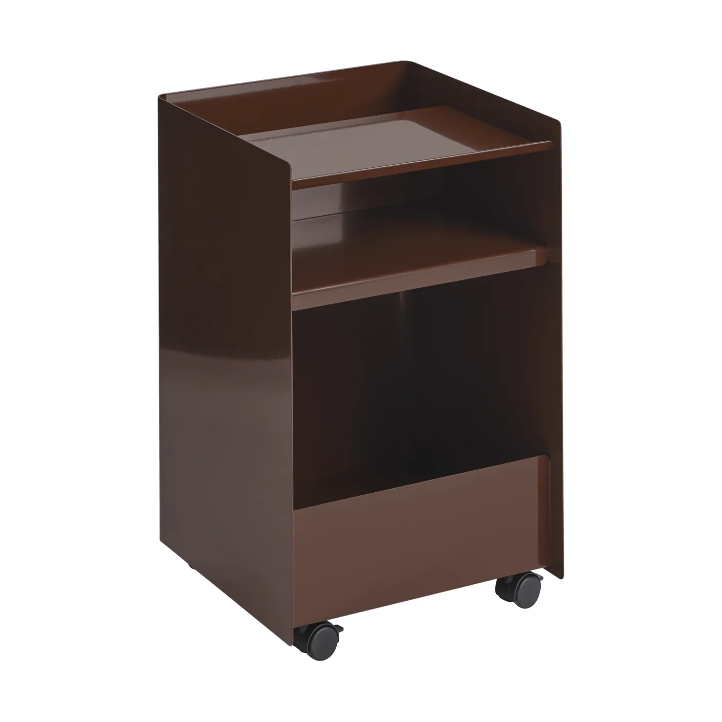 Muuto Folded Trolley rullavaunu avoin Tummanpunainen 37,4x61,5x37,2 cm