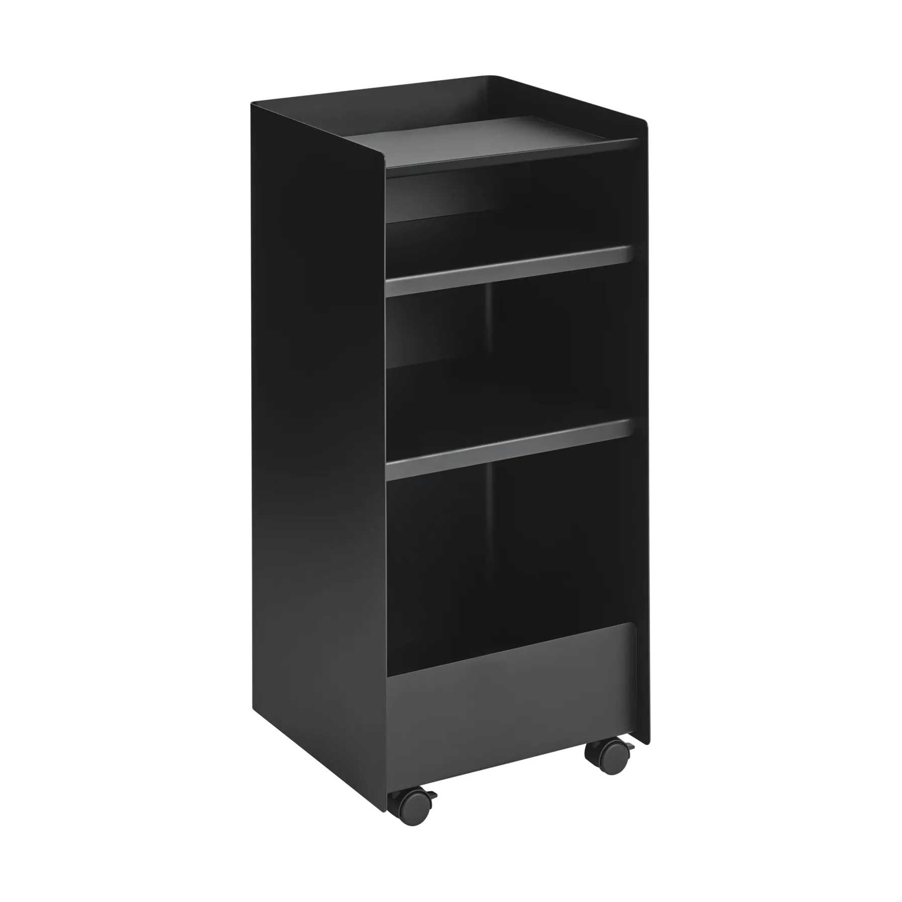 Muuto Folded Trolley rullavaunu avoin Black, 37,4x38,7x37,2 cm
