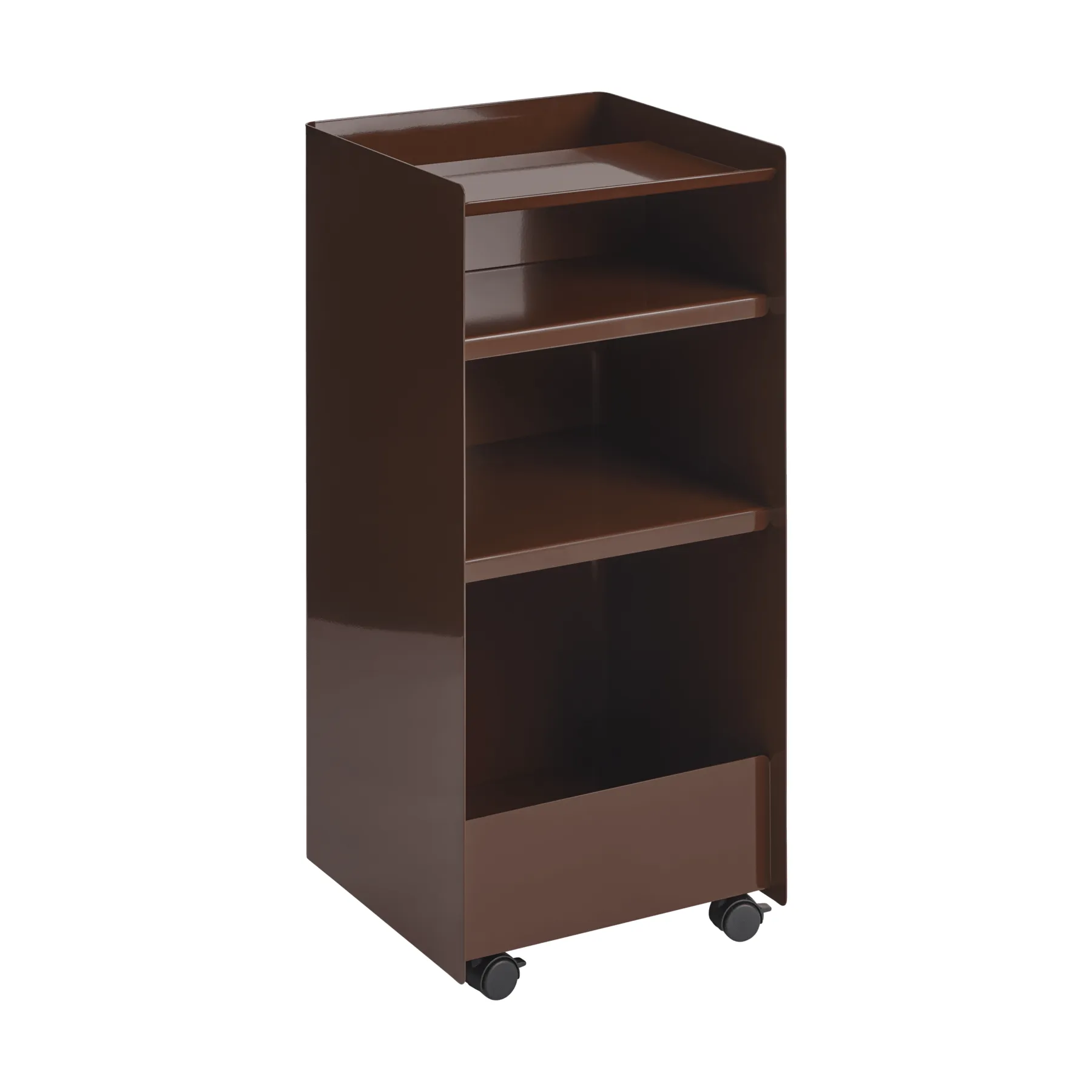Muuto Folded Trolley rullavaunu avoin Tummanpunainen, 37,4x38,7x37,2 cm