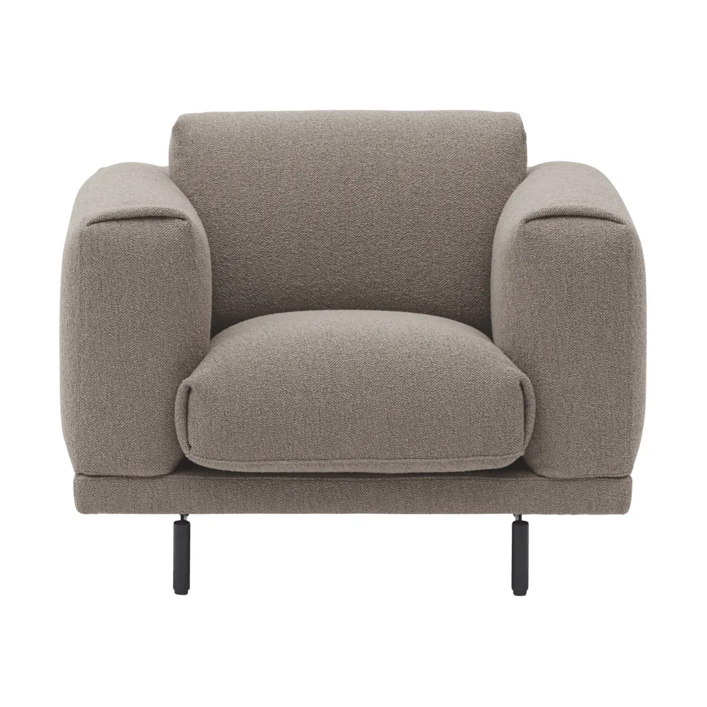 Muuto Rest Lounge Chair nojatuoli Hearth 6-mustat jalat