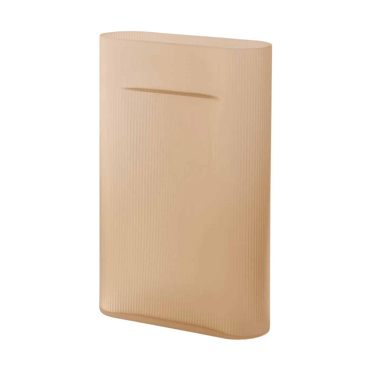 Muuto Ridge maljakko huurrettu lasi 48,5 cm Vaaleanoranssi