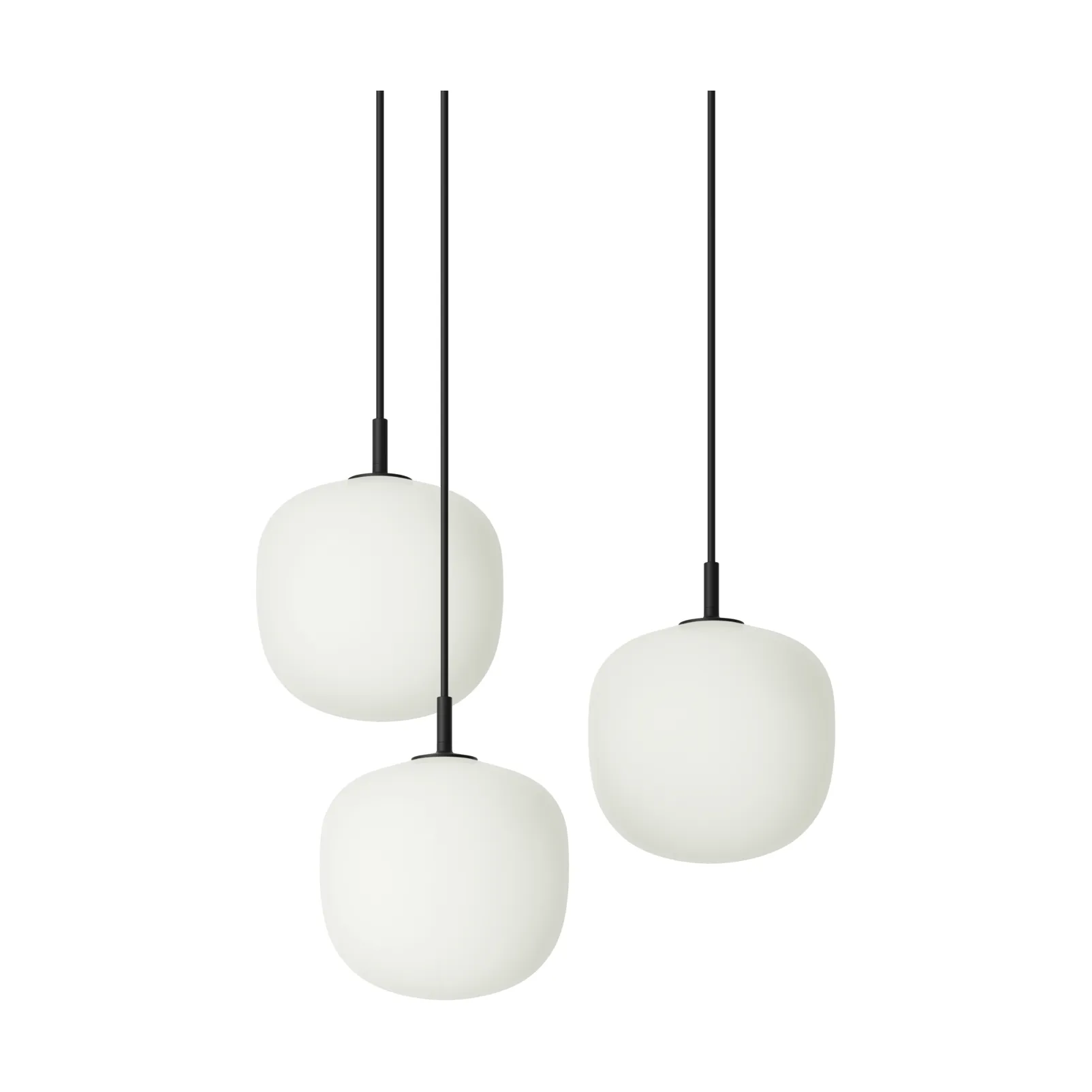 Muuto Rime Pendant Cluster 3 riippuvalaisin Black, Ø18 cm