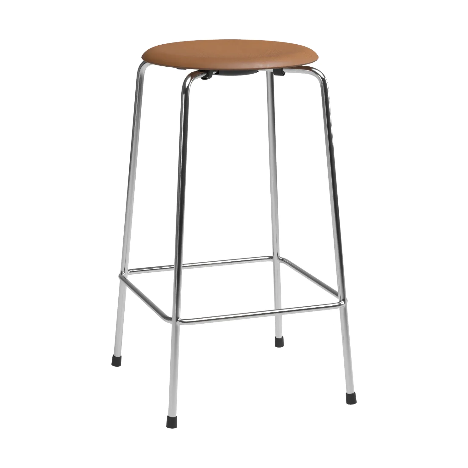 Fritz Hansen High Dot counter stool 4 jalkaa Essential walnut nahka-kromi