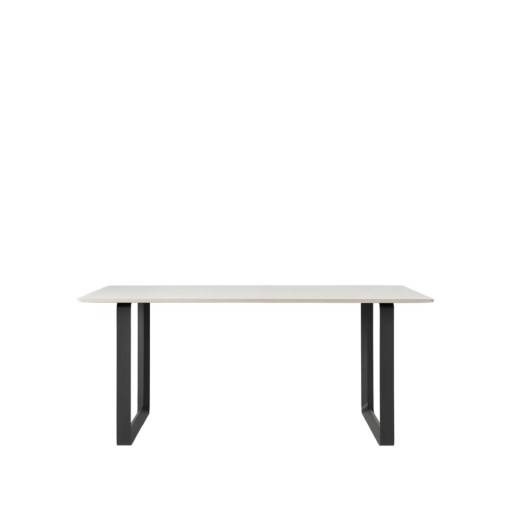 Muuto 70/70 ruokapöytä 170 x 85 cm White laminate-Plywood-Black