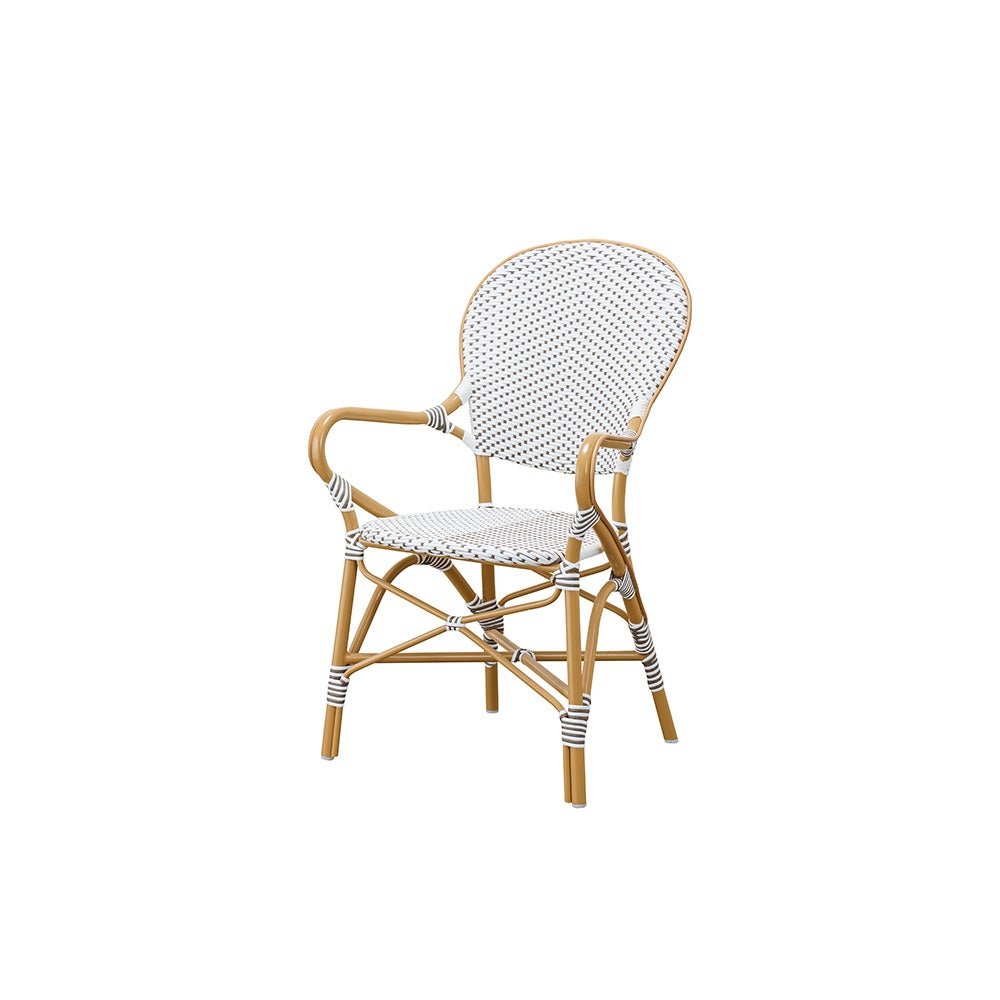 Sika Design, Isabell-nojatuoli valkoinen cappuchino-pisteellä