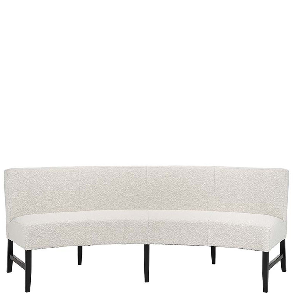 Artwood, GISELLE ruokasohva pyöristetty - 220 cm, Nobu bouclé creme