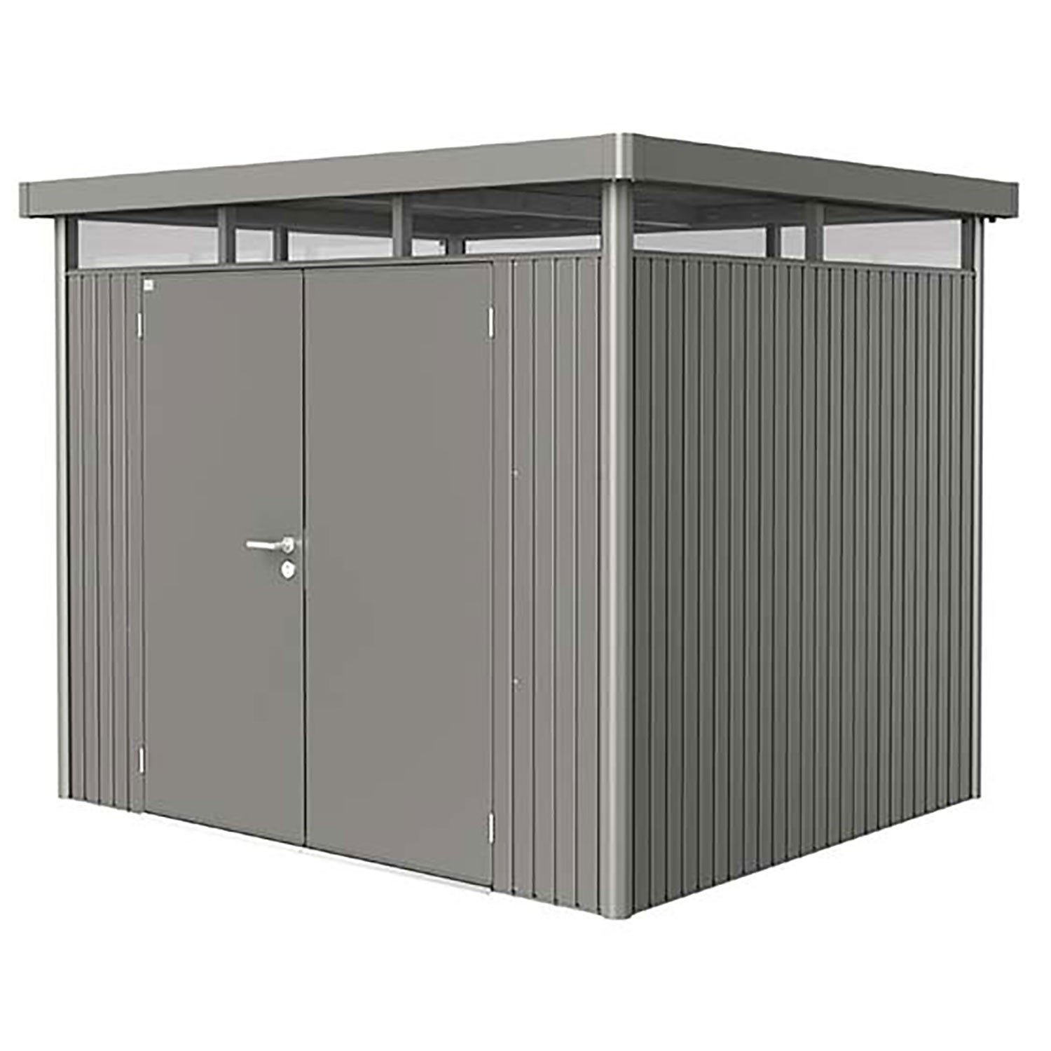 Biohort, Highline puutarhavarasto dubbeldörr koko h3 metallic kvarts-harmaa