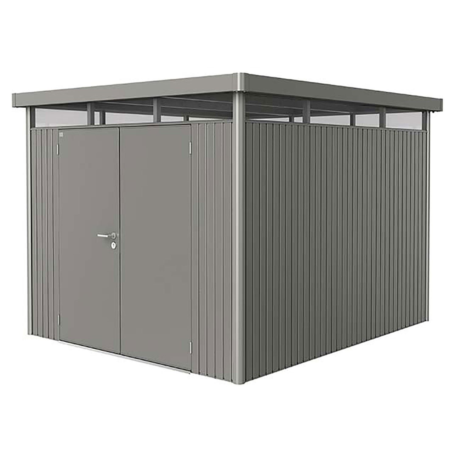 Biohort, Highline puutarhavarasto dubbeldörr koko h5 metallic kvarts-harmaa