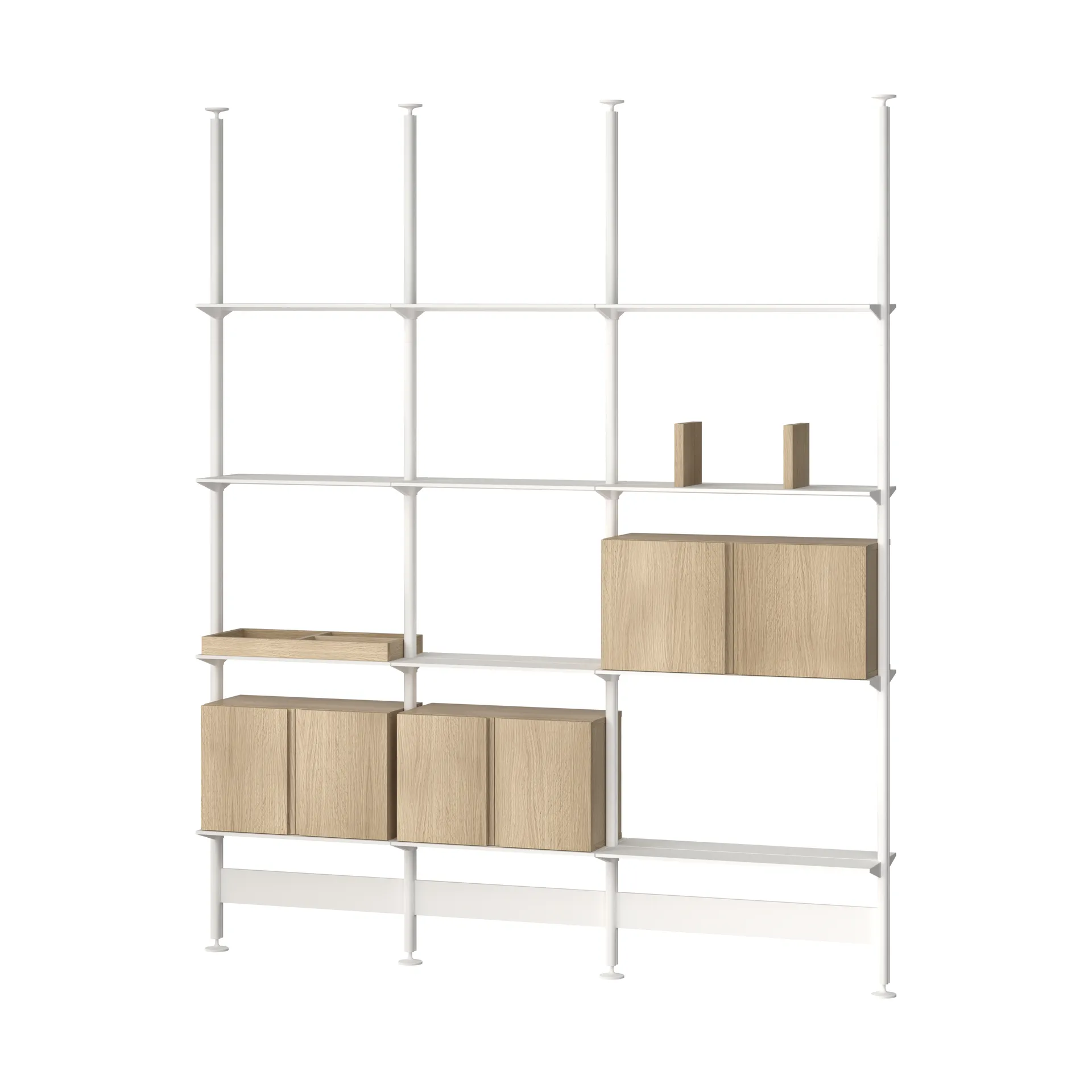 Pira Pira G2 hyllyjärjestelmä F C B White/Oak 240–247 cm