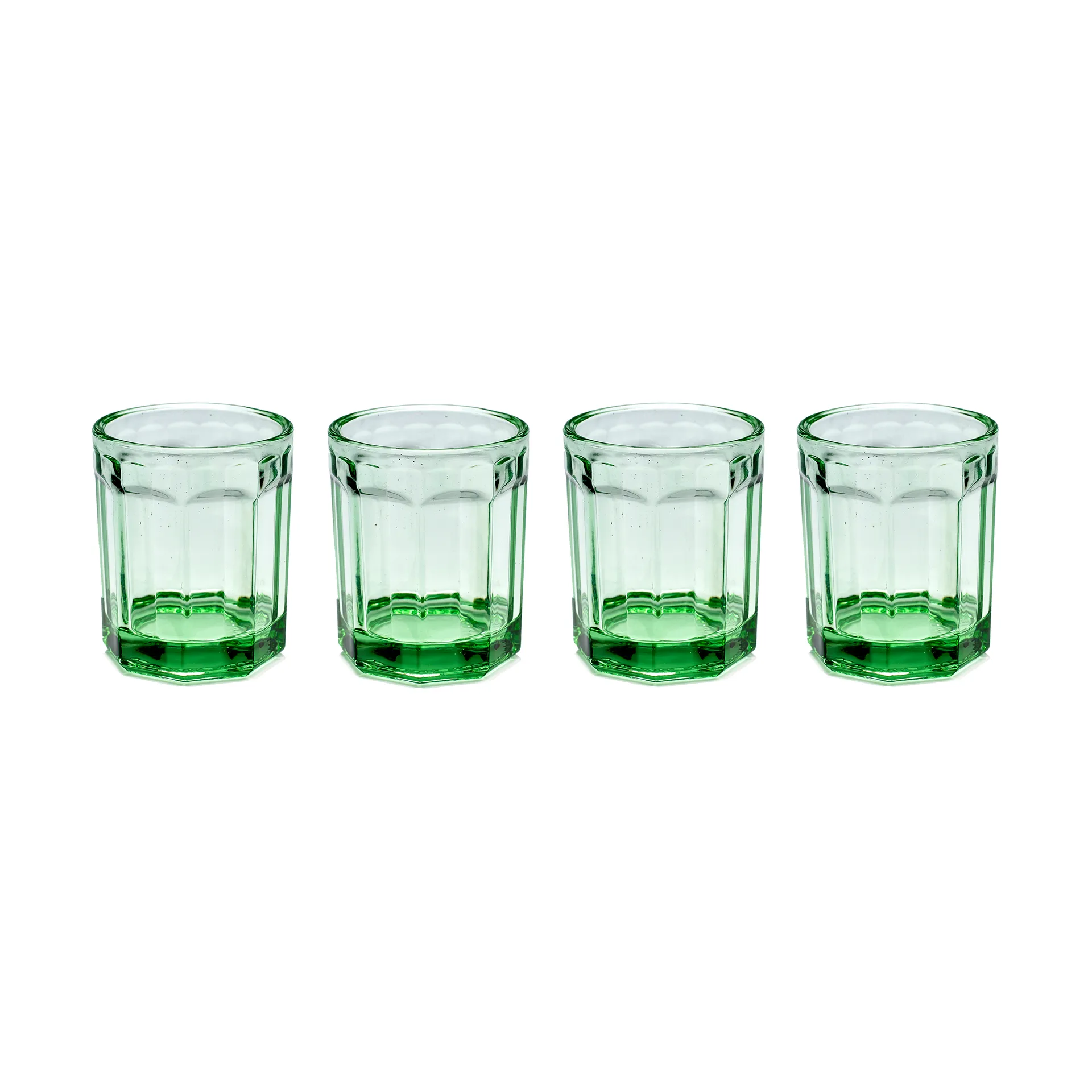 Serax Fish & Fish -juomalasi 22 cl, 4-pakkaus Green