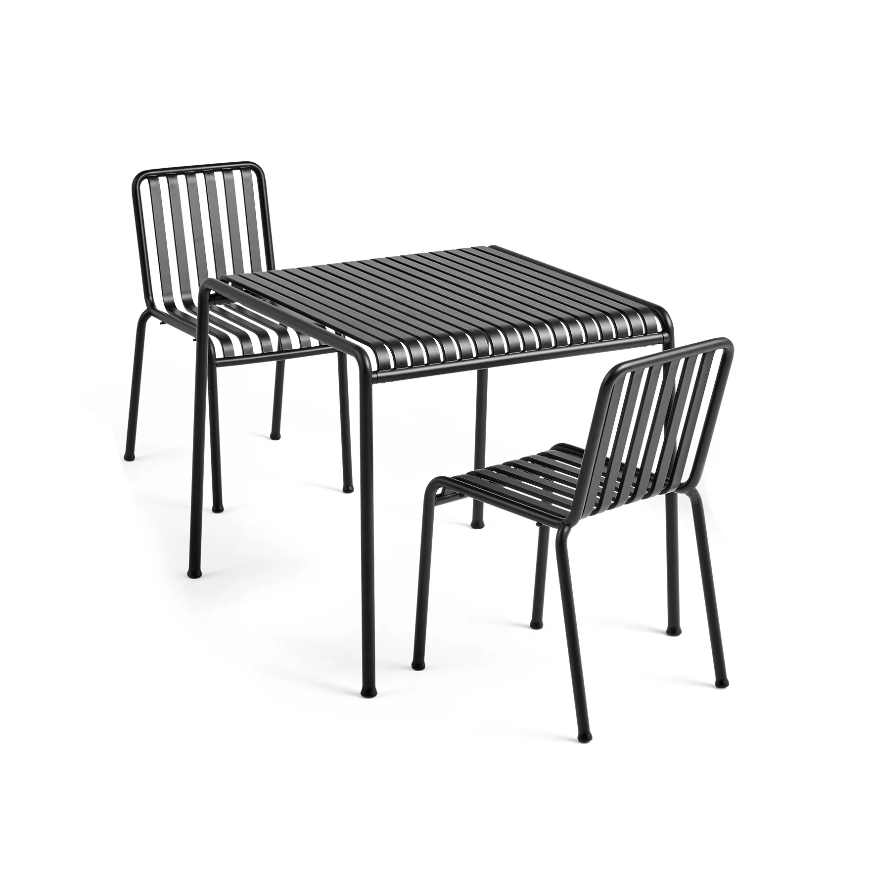 HAY Palissade ruokailuryhmä 2 tuolia 82,5x90 cm anthracite