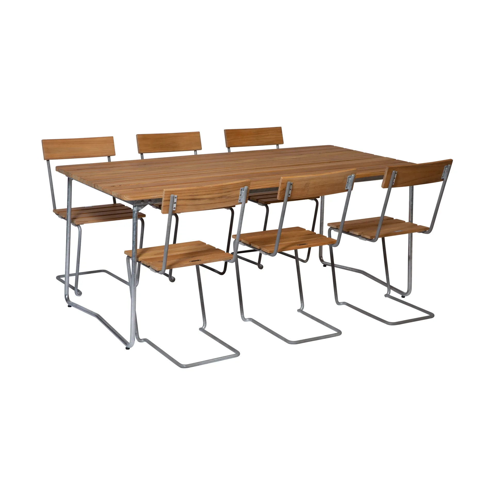 Grythyttan Stålmöbler Grythyttan ruokailuryhmä B31 + 6kpl Tuoli 1 teak