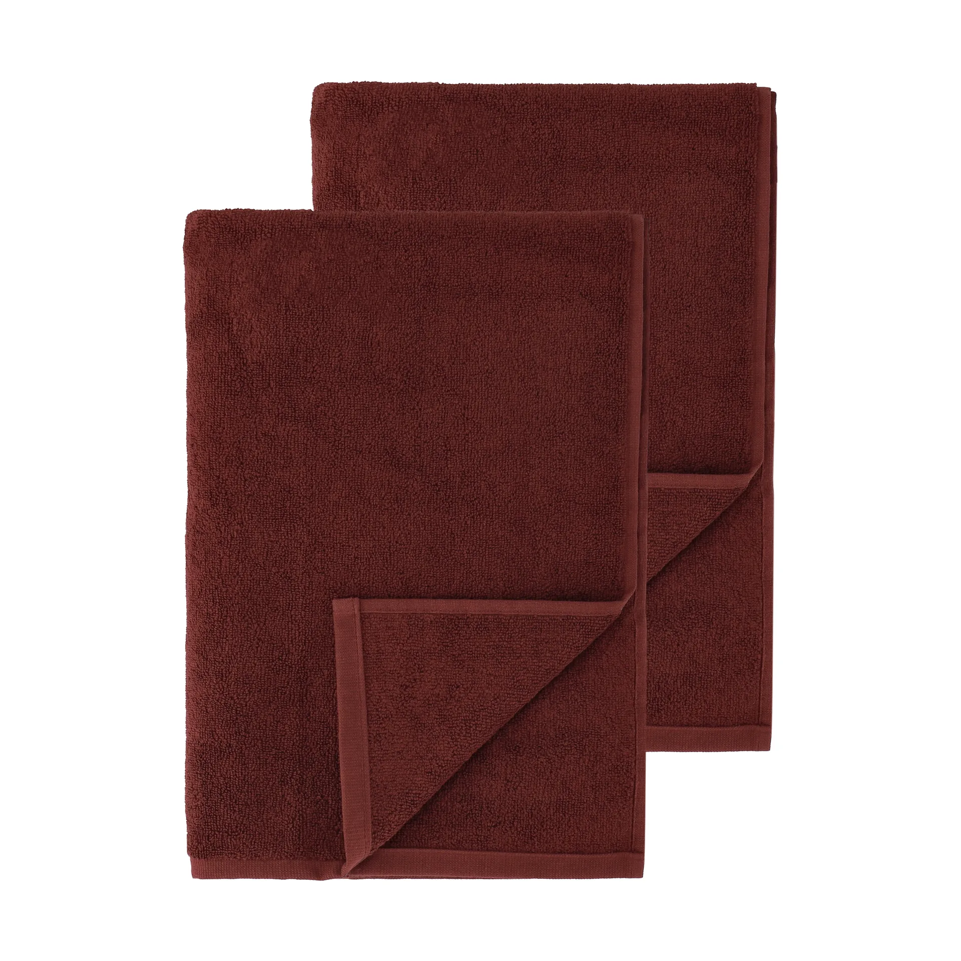 Scandi Living Drift kylpypyyhkeet 100x150 cm 2-pack - punainen