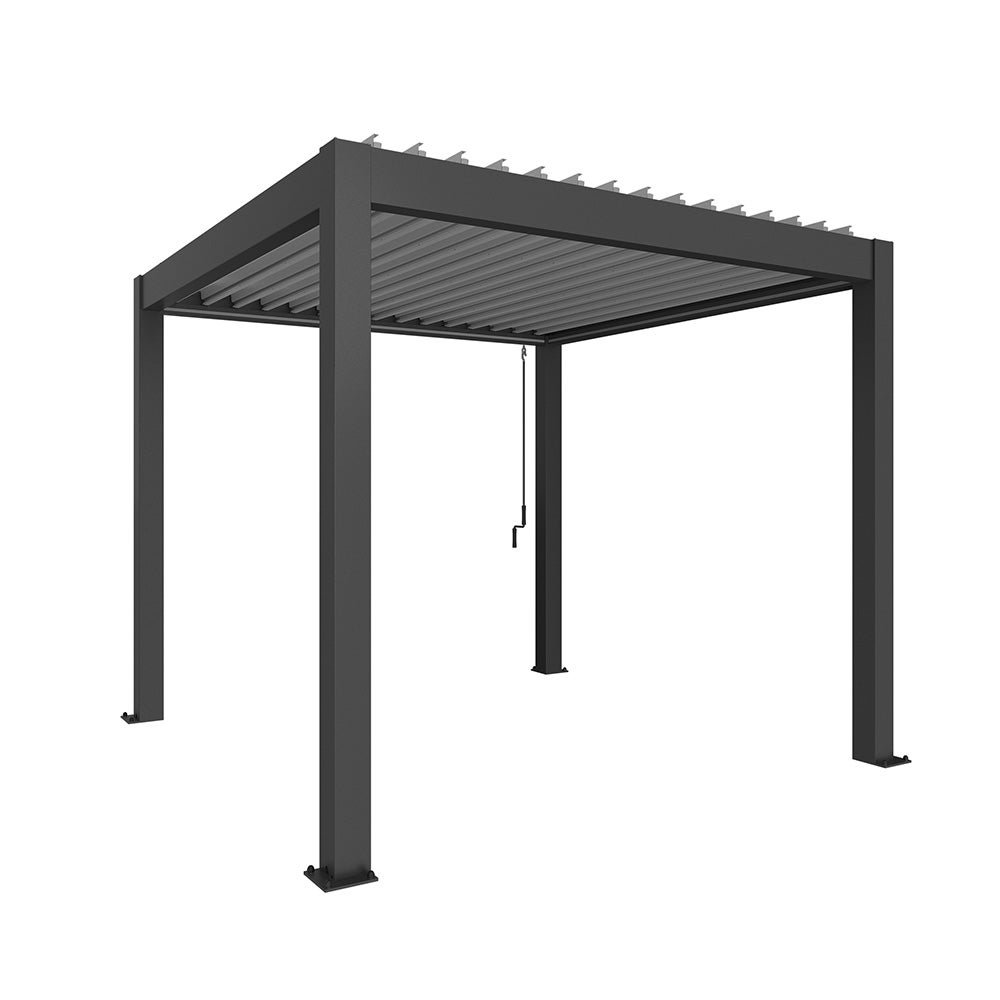 Biohort, Pergola koko 3 x 3 metallinen tummanharmaa/hopea