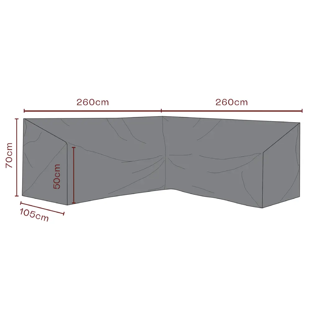 Brafab, Kalustesuoja Kulmasohva 260/260x70 cm waterproof