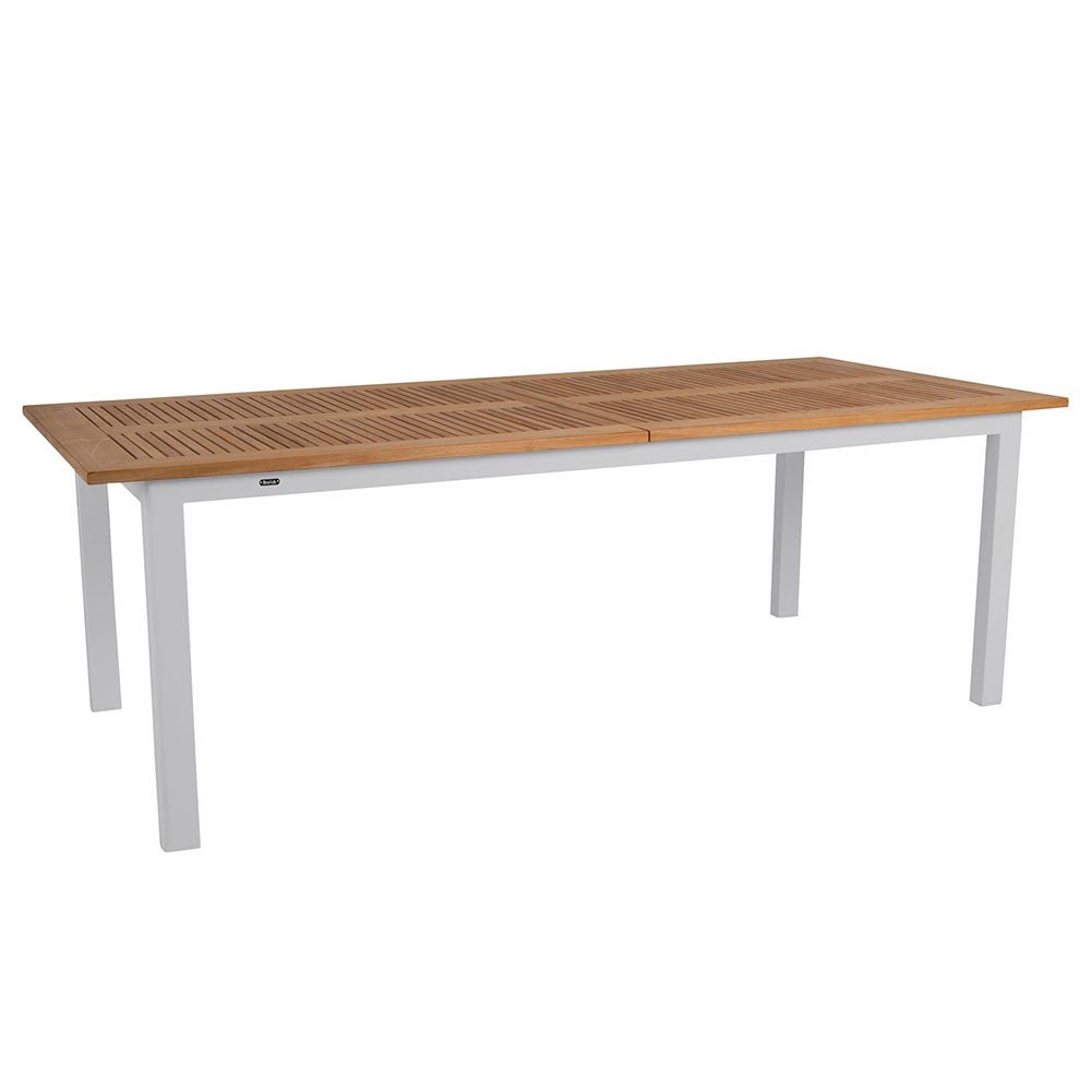 Brafab, Lyon ruokapöytä 100x224-304 Cm Light Grey/Teak