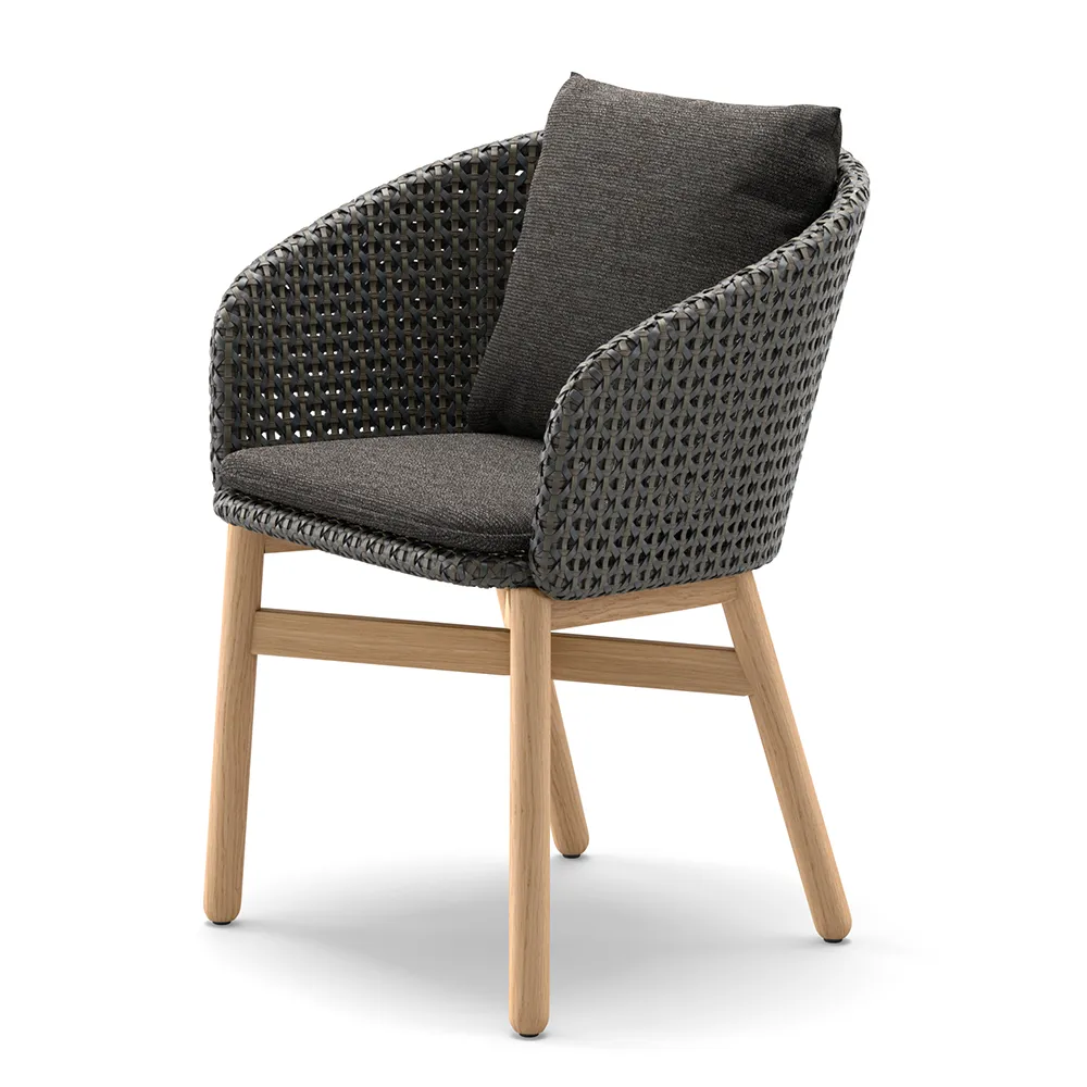 Dedon, Mbrace käsinojallinen tuoli teakilla AW6 teak 0205 arabica 0126