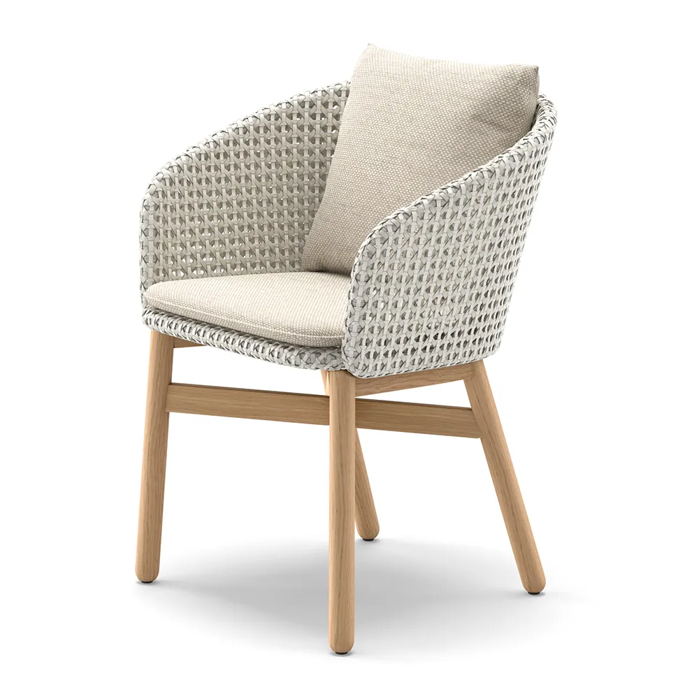 Dedon, Mbrace käsinojallinen tuoli teakilla AW6 teak 0205 sea salt 0140