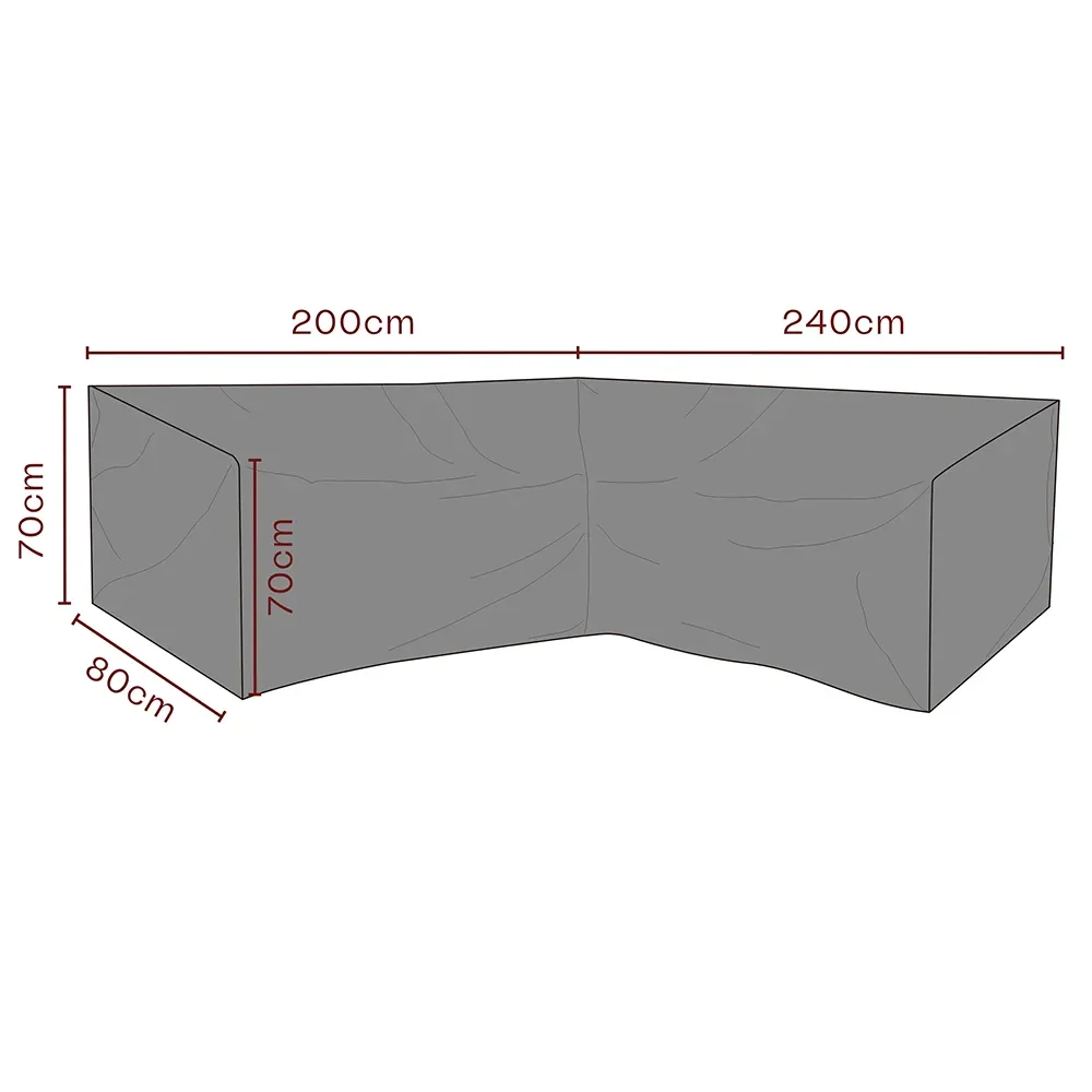 Brafab, Huonekalusuoja kulmasohva 240/200x70x80 cm Premium