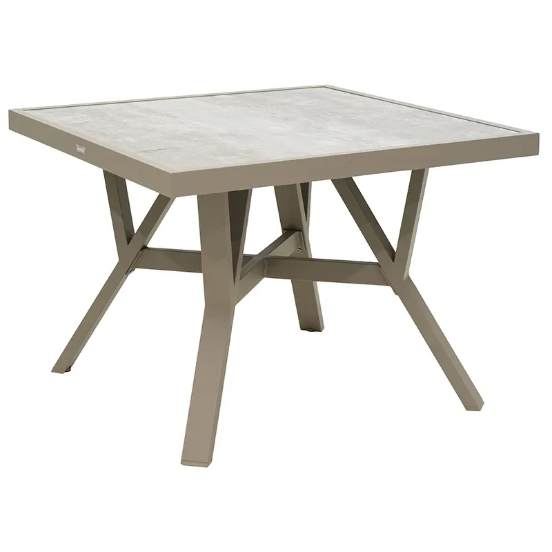 Brafab, Samvaro pöytä 90x90 cm lasilevy mukana Khaki