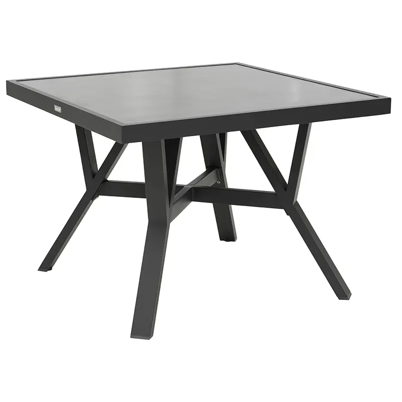 Brafab, Samvaro pöytä 90x90 cm lasilevy mukana Antrasiitti