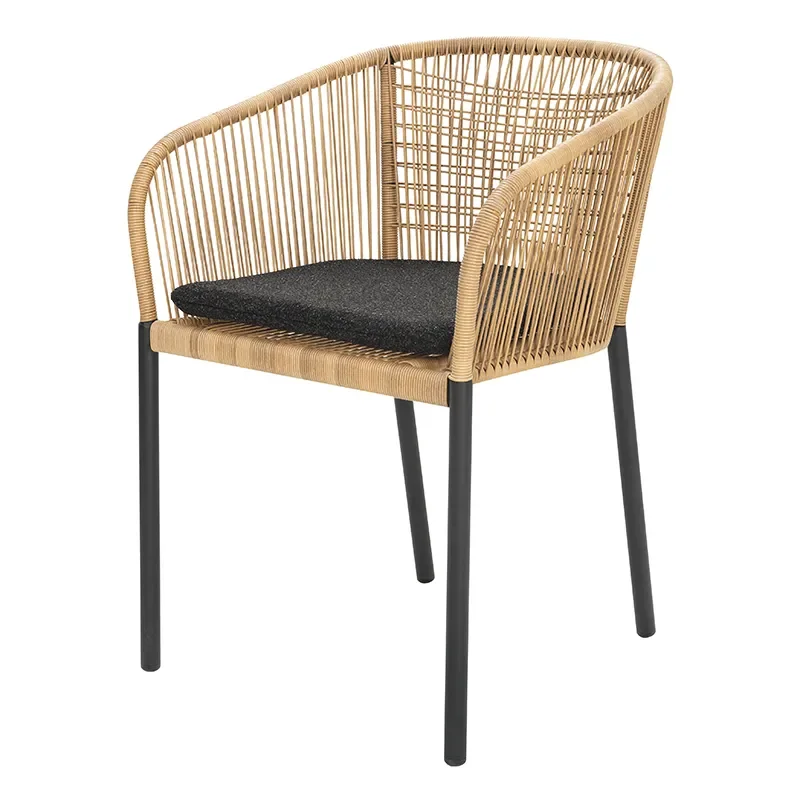 Brafab, Delta tuoli    Musta / Natural Wicker/ Teddy Black