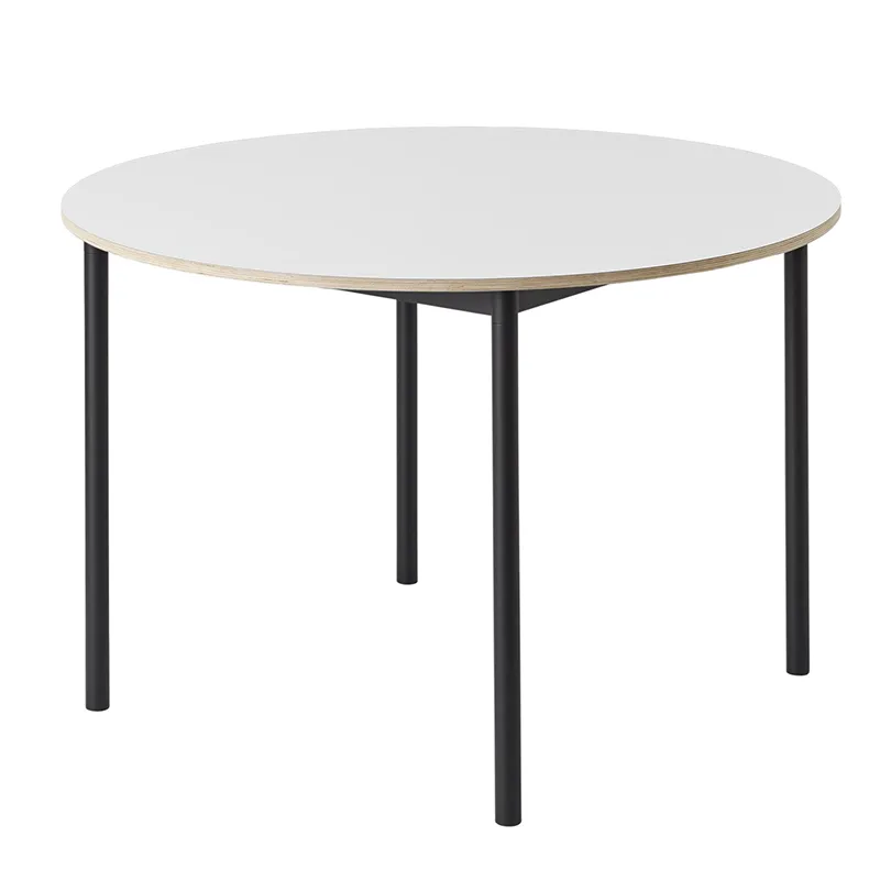 Muuto, Base ruokapöytä 110 cm - White Laminate Plywood Black