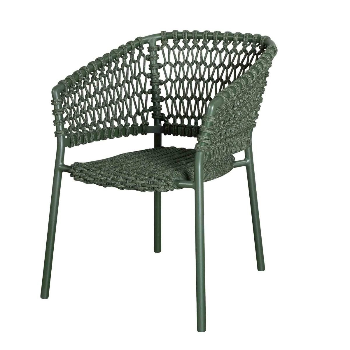 Cane-line, Ocean käsinojallinen pinottava tuoli Dark Green