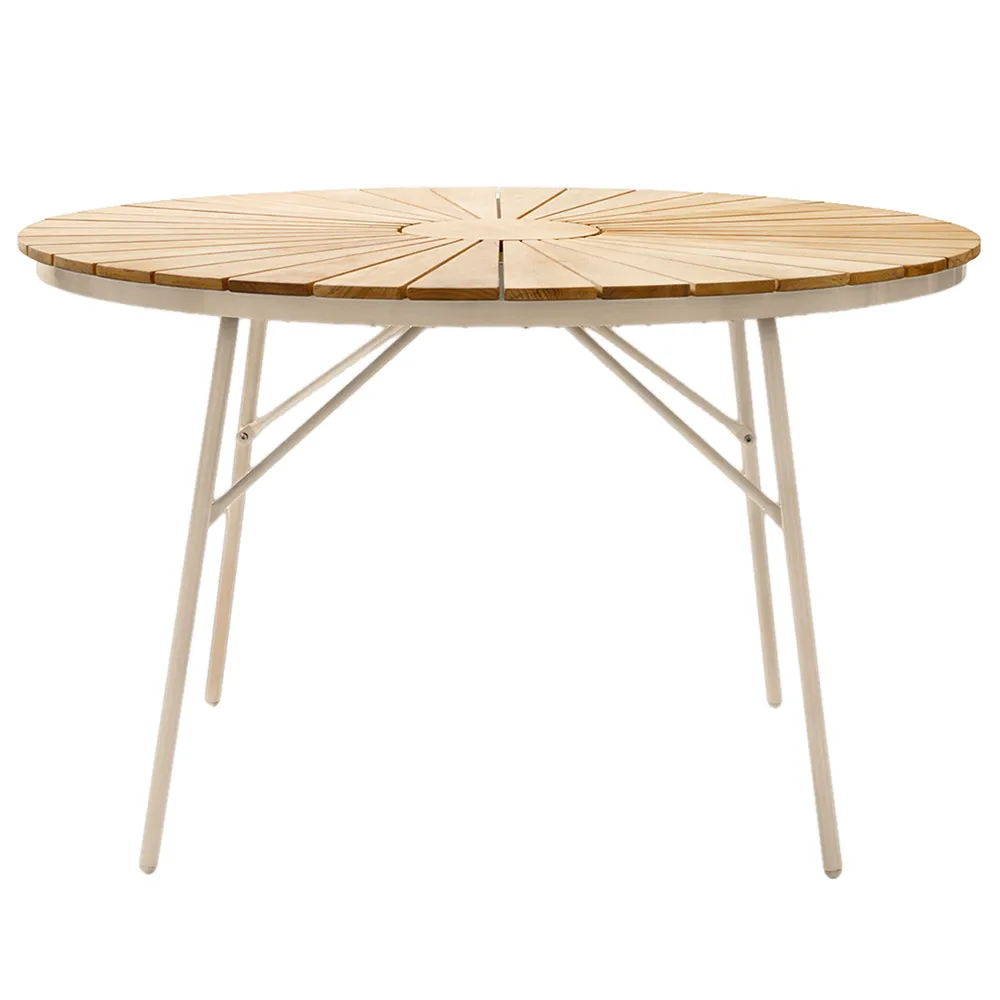 Cinas, Ellen pöytä 110 cm hiekanharmaa / tiikki