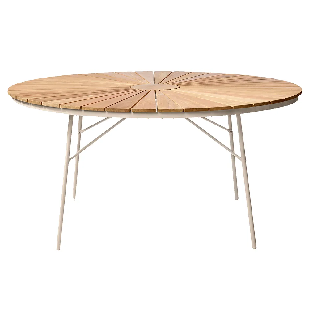 Cinas, Ellen ruokapöytä 150 cm Sandy grey / tiikki