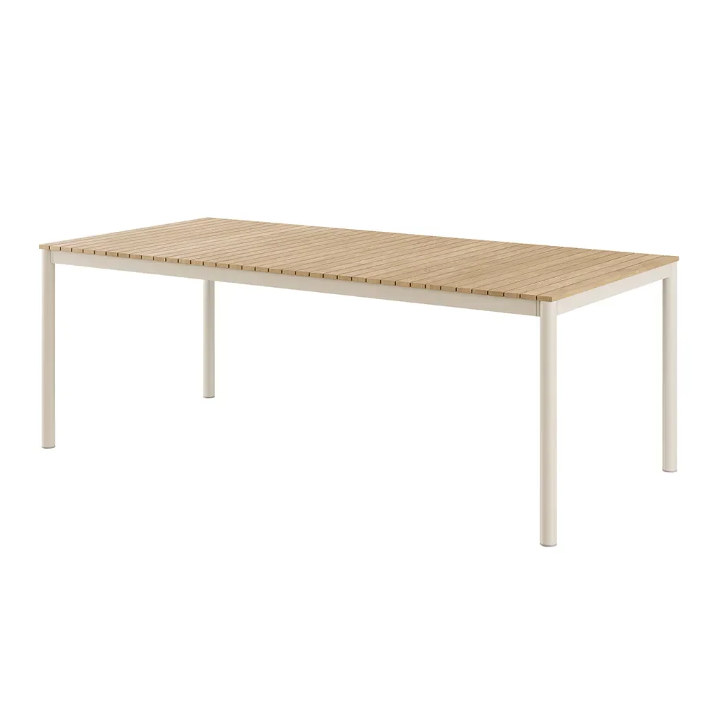 Cinas, Mood Classic ruokapöytä 100x208 cm Sandy grey / tiikki