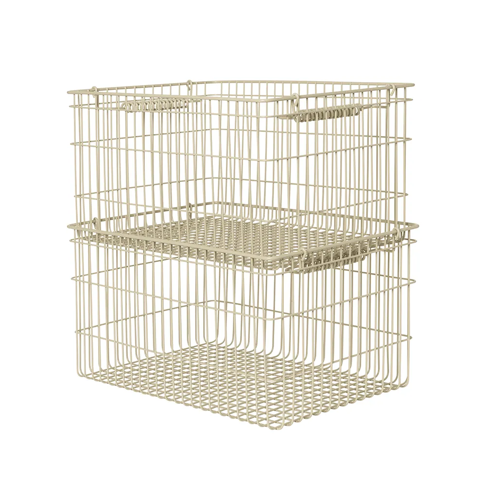 Ferm Living, Cala Verkkokori 2 kpl - Cashmere