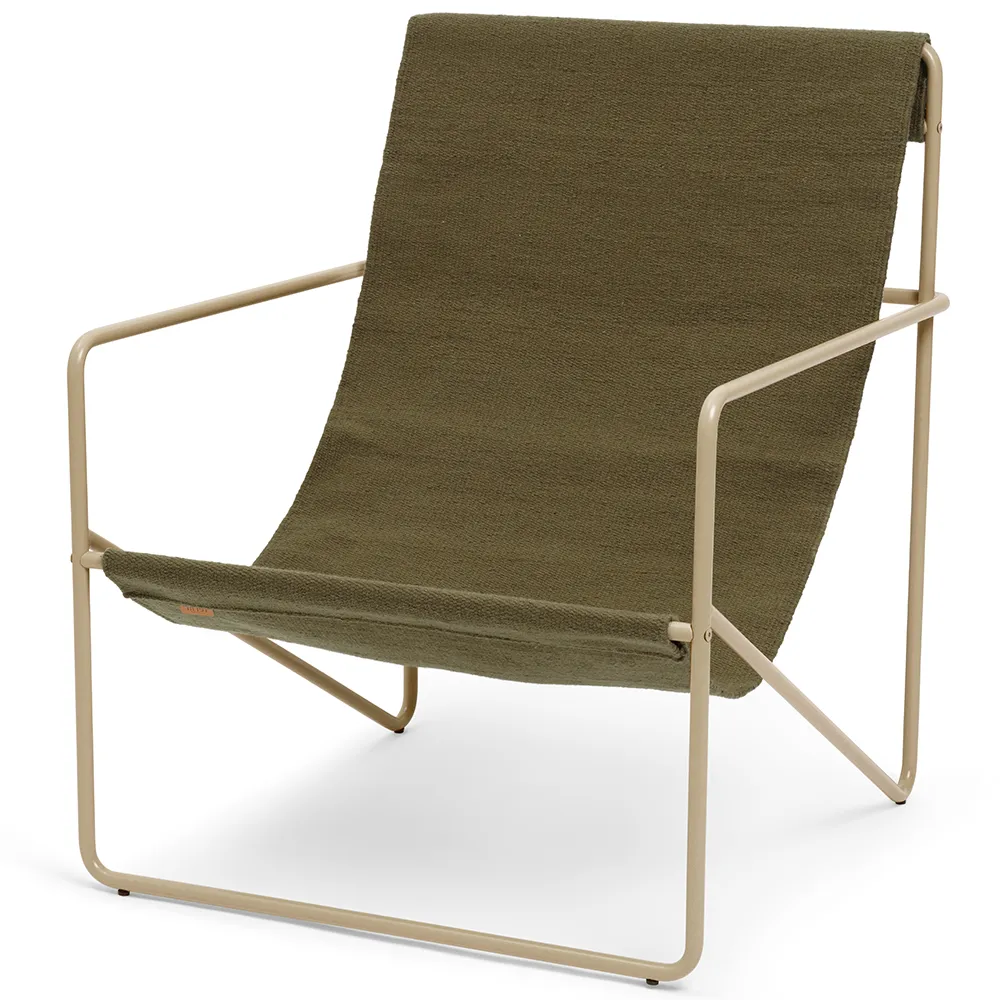 Ferm Living, Desert Lounge Nojatuoli Cashmere/Olive