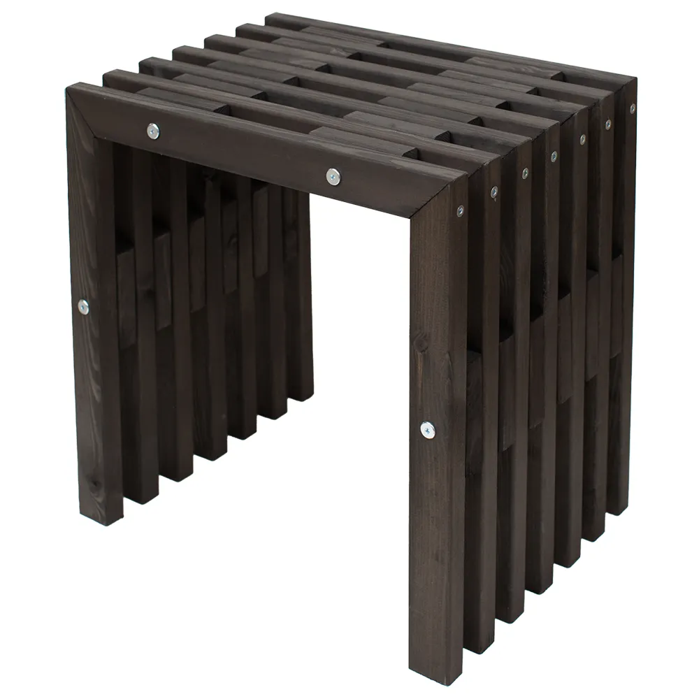Hillerstorp, D-Bench 45 cm musta öljytty mänty